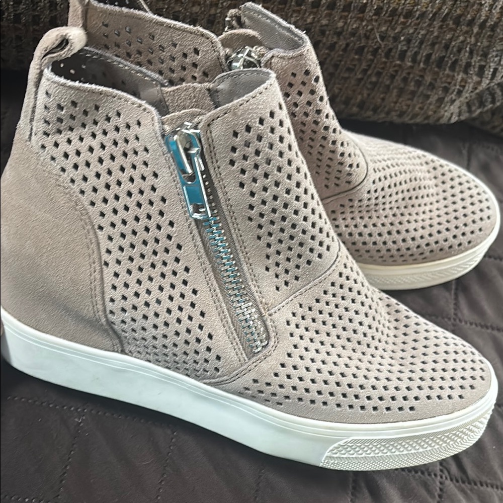 Women's Perforated High-Top Sneakers